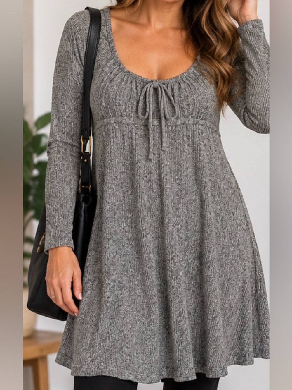 25” ptp Ardene Women's Knit Tunic Dress Gray XL Like New